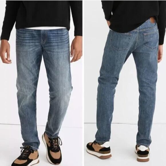Madewell (flawed) men's Slim Authentic Flex Jeans in Seaward Wash, 34*30 - Picture 2 of 15